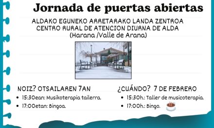 Jornada de puertas abiertas (CRAD Alda, otsailak 7 de febrero).