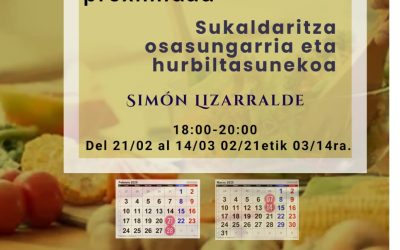 Tailerra/Taller: Cocina saludable y de proximidad (Pipaon, otsailak 21,28 de febrero, martxoak 7,14 de marzo).)