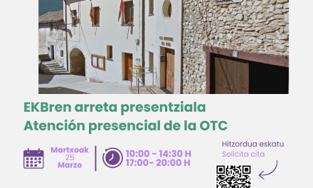 Eraldaketa Komunitariorako Bulegoaren arreta presentziala / Atención presencial de la Oficina de Transformación Comunitaria (Lagrán, martxoak 25 de marzo).