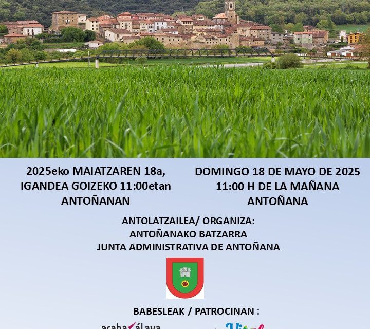 Udaberriko azoka. Feria de Primavera ( Antoñana, maiatzak 18 de mayo).