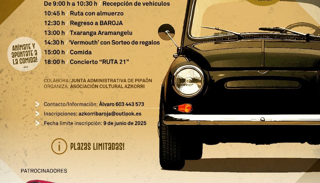 II Concentración de vehículos clásicos (Baroja, ekainak 14 de junio).