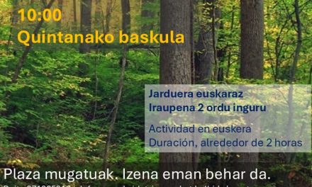 Mendi irteera gidatua (Quintana, ekainak 7 de junio).