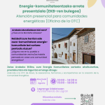 Atención presencial para Comunidades Energéticas. Oficina de la OTC (Lagrán, abuztuak 7 de agosto).