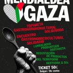 Mendialdea-Gaza. Topaketa Gastronomikokultural Solidarioa (Arrea!, abuztuak 23 de agosto).